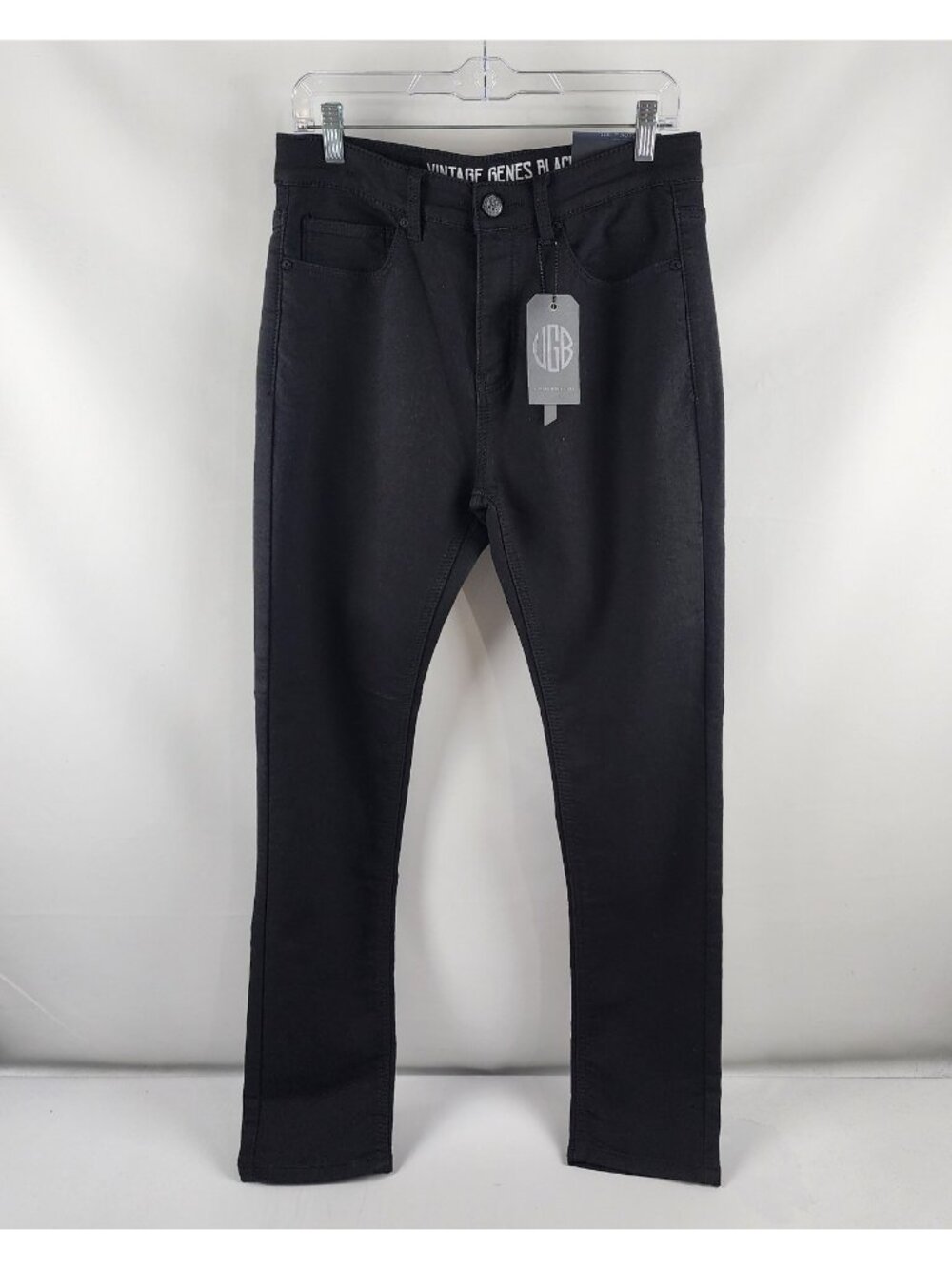 Vintage Genes Black Jeans Mens 30x32 Black Slim Fit Denim NWT